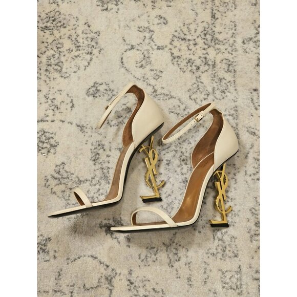 Saint Laurent Opyum YSL Logo Heels In Size 39.5 - Picture 2 of 10